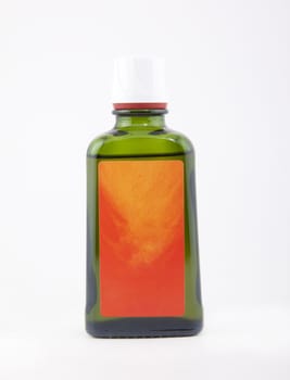 Olive oil bottle isolated on white  background
