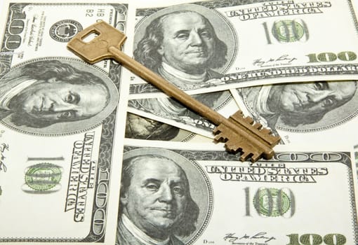 key on dollars background or texture for you site