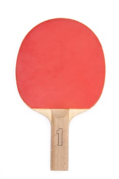 Ping pong paddle isolated on white