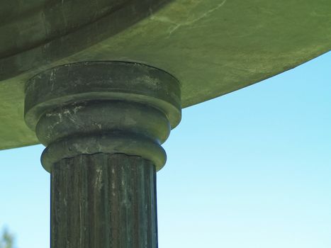 The Top of a Marble Column of a Gazebo