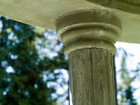 The Top of a Marble Column of a Gazebo