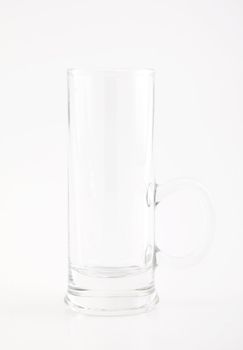 Empty glass on white background isolated on white