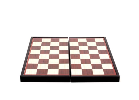 Checkered board on white isolated for your site