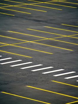 An empty parking lot with a grunge look