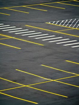 An empty parking lot with a grunge look