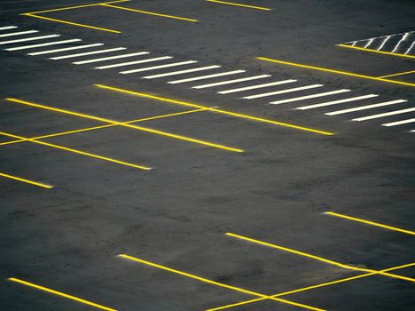 An empty parking lot with a grunge look
