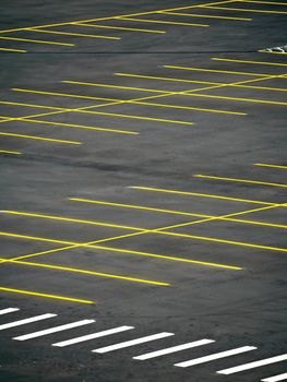 An empty parking lot with a grunge look