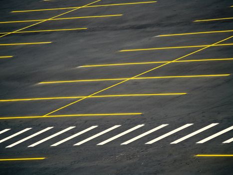 An empty parking lot with a grunge look