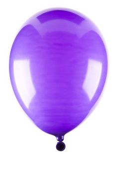 Vibrant purple balloon isolated on white background