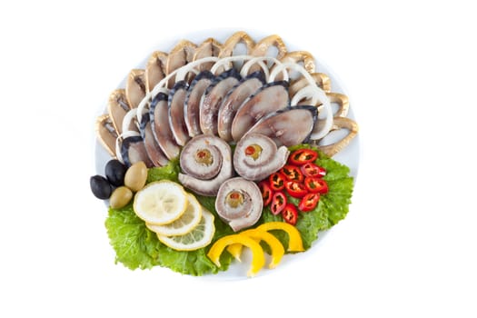 various sliced fish for your web site