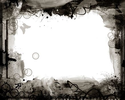 Highly detailed grunge frame  with space for your text or image. Great grunge layer for your projects.