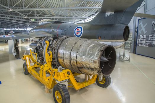 republic rf-84f thunderflash was an american-made reconnaissance aircraft based on the fighter f-84f thunderstreak, first flight in february 1952, the pictures are shot in march 2013 by norwegian armed forces aircraft collection which is a military aviation museum located at gardermoen, north of oslo, norway.