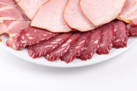 various sliced sausages close up for you