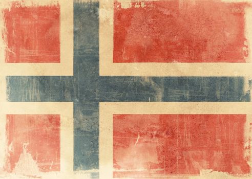 Computer designed highly detailed grunge illustration - Flag of Norway