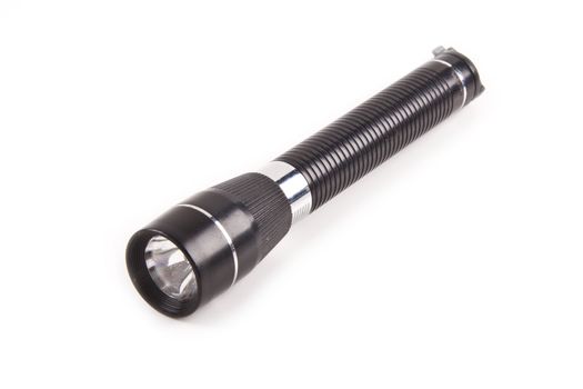 black flashlight isolated on white background for you