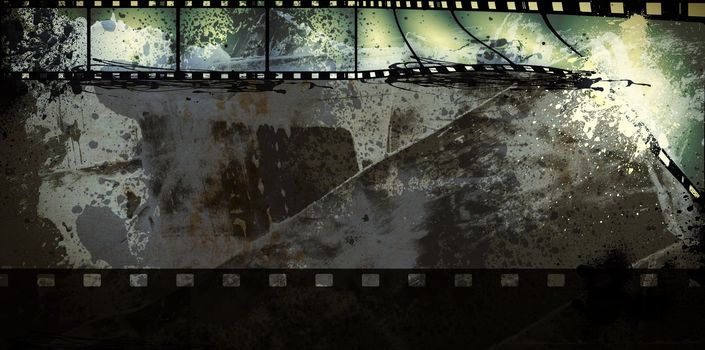 High detailed grunge film frame with space for your text or image.