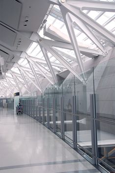 Interior of modern international airport