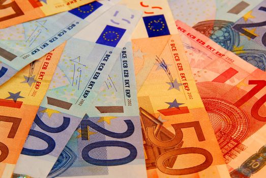 Background of european union currency paper bills