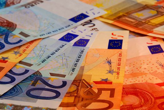 Background of european union currency paper bills