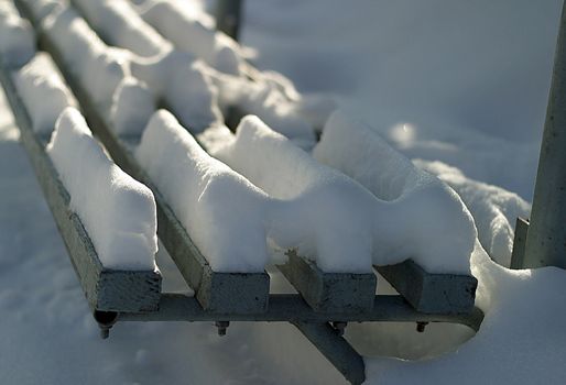 Bench in snow