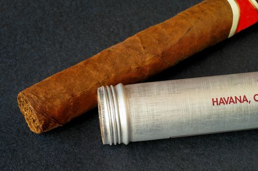 Cuban cigar closeup