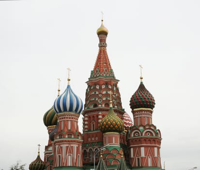 View on a Temple of Vasiliy Beatific in Moscow on Red Area.