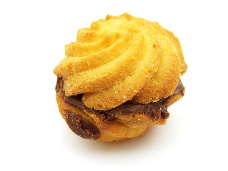 stuffed sweet cookie on the white background                             