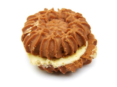 stuffed sweet cookie on the white background                             