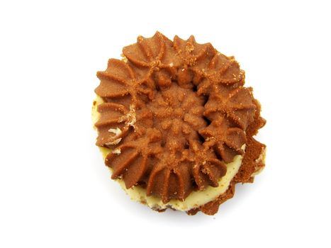 stuffed sweet cookie on the white background                             