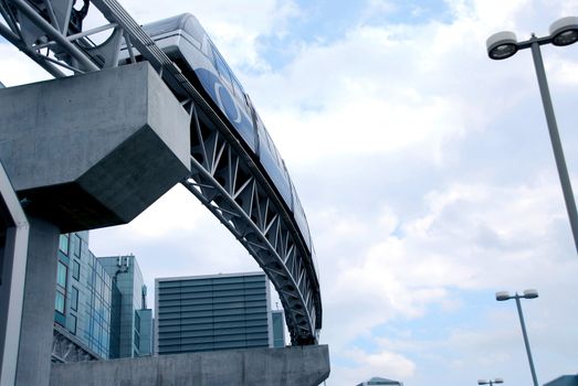 Automated people mover monorail at Toronto International airport