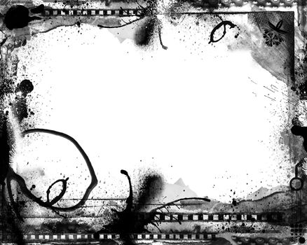 Highly detailed grunge frame  with space for your text or image. Great grunge layer for your projects.