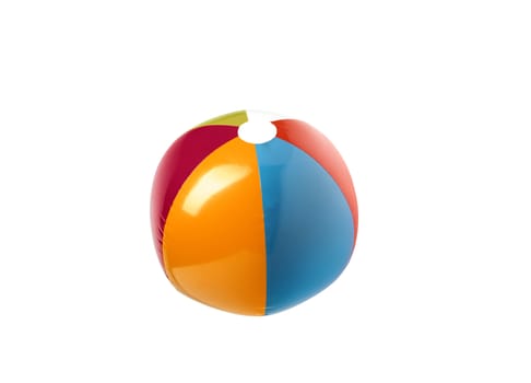 Beach ball isolated on pure white background for site