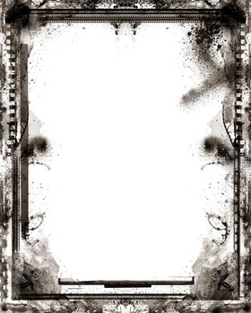 Highly detailed grunge frame  with space for your text or image. Great grunge layer for your projects.