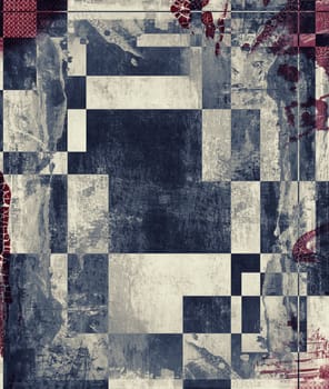 Highly detailed grunge abstract textured collage with space for your text