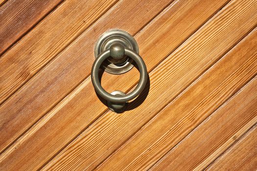 Close up of wooden doors