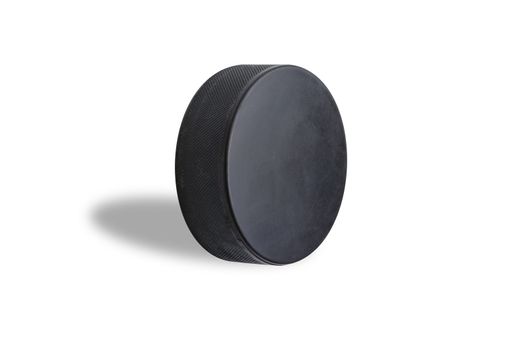 hockey puck isolated on the white background