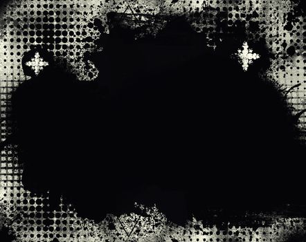 Computer designed highly detailed grunge frame  with space for your text or image. Great grunge layer for your projects.