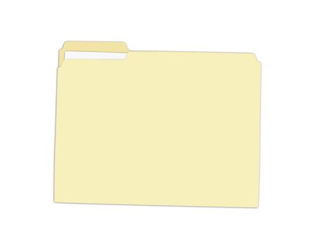 Yellow Folder isolated on the white background