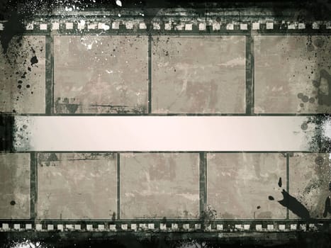 High detailed grunge film frame with space for your text or image.