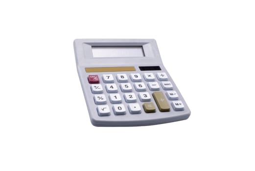 Small digital calculator. Isolated on white background