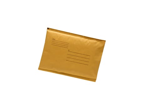 Golden Folder isolated on the white background