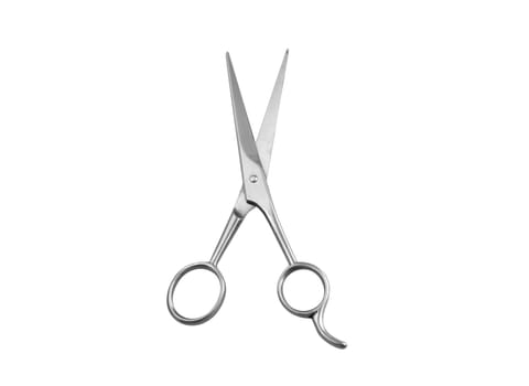 Professional Haircutting Scissors. Studio isolation on white.