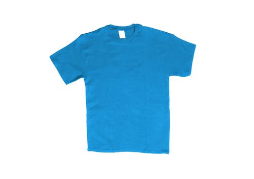 Blue T-shirt isolated on a white background