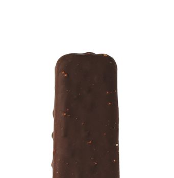 classic chocolate ice cream isolated on white