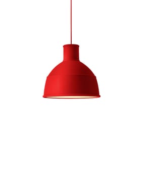 Red  lamp isolated on a white background