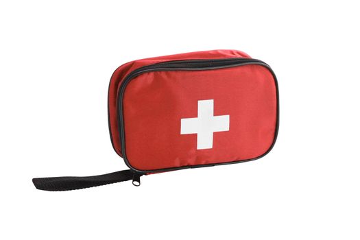 First aid kit isolated on white background