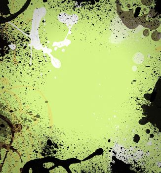 Computer designed highly detailed grunge splatter frame  with space for your text or image. Great grunge layer for your projects.