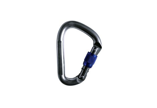 Climber carabiner isolated on a white background
