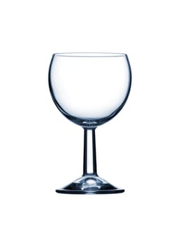 Empty wine glass, isolated on a white background