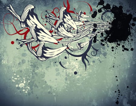 Grunge art style  textured abstract digital background - design